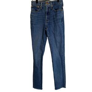 Madewell The Perfect Vintage Jean Women's Size 24 Straight Decatur Wash Raw Hem
